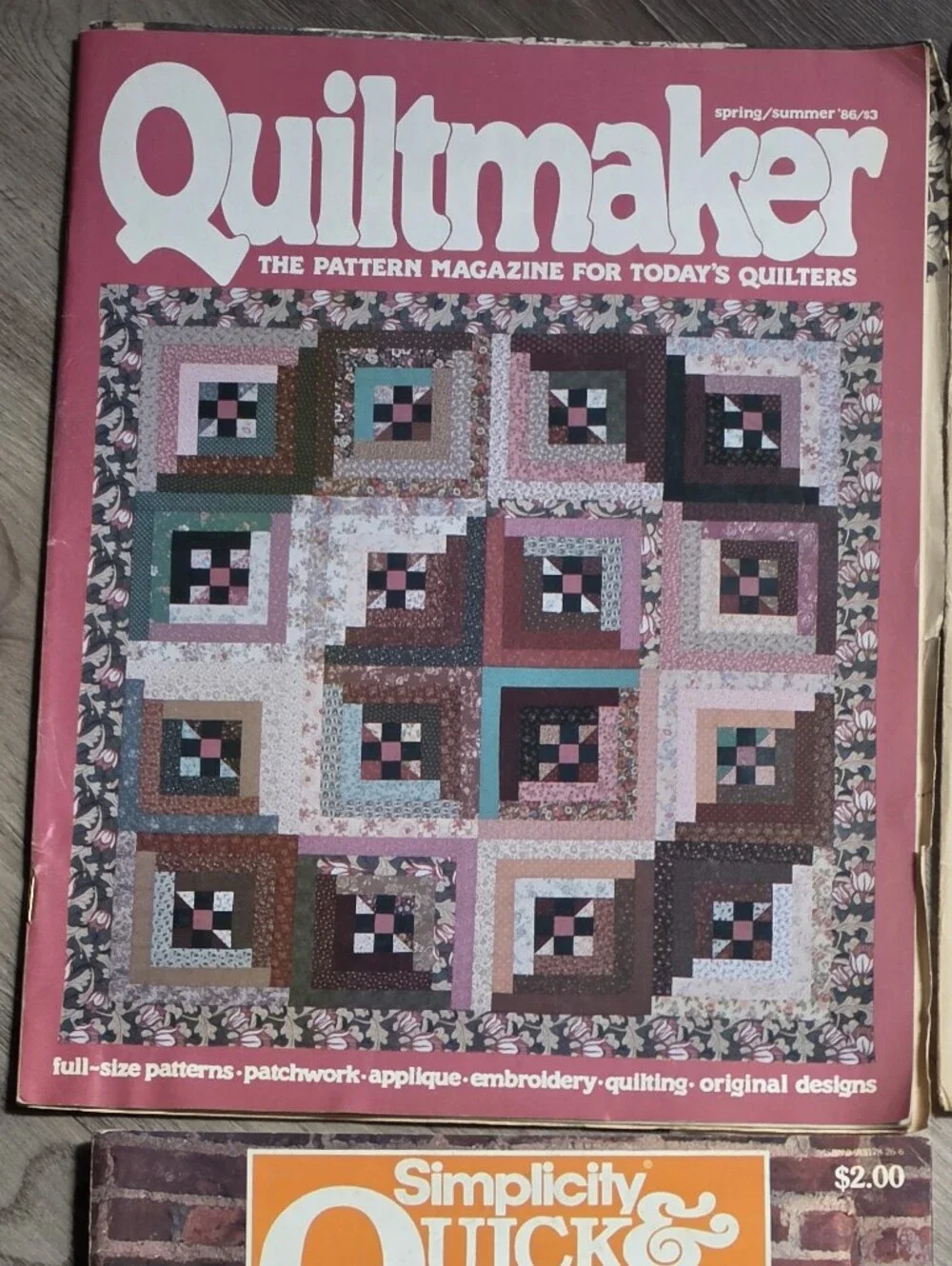 Vintage Quilting Magazine Lot (8) Georgia Bonesteel Quiltmaker Patterns 80s